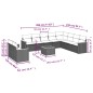 vidaXL Set de sofás de jardín 11pzas con cojines ratán sintético beige vidaXL Set de sofás de jardín 11pzas con cojines ratán sintético beige