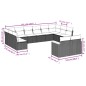 vidaXL Set de sofás de jardín 12 pzas con cojines ratán sintético gris vidaXL Set de sofás de jardín 12 pzas con cojines ratán sintético gris