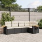 vidaXL Set de muebles de jardín 5 pzas y cojines ratán sintético negro vidaXL Set de muebles de jardín 5 pzas y cojines ratán sintético negro