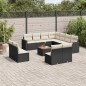 vidaXL Set de sofás de jardín 12 piezas cojines ratán sintético negro vidaXL Set de sofás de jardín 12 piezas cojines ratán sintético negro