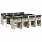 vidaXL Set comedor de jardín 9 pzas cojines ratán sintético gris claro vidaXL Set comedor de jardín 9 pzas cojines ratán sintético gris claro