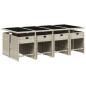 vidaXL Set comedor de jardín 9 pzas cojines ratán sintético gris claro vidaXL Set comedor de jardín 9 pzas cojines ratán sintético gris claro