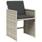 vidaXL Set comedor de jardín 9 pzas cojines ratán sintético gris claro vidaXL Set comedor de jardín 9 pzas cojines ratán sintético gris claro
