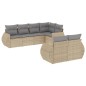 vidaXL Set sofás de jardín 7 piezas y cojines ratán sintético beige vidaXL Set sofás de jardín 7 piezas y cojines ratán sintético beige