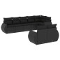 vidaXL Set de sofás de jardín 8 piezas y cojines ratán sintético negro vidaXL Set de sofás de jardín 8 piezas y cojines ratán sintético negro