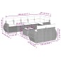 vidaXL Set de sofás de jardín 9 pzas con cojines ratán sintético beige vidaXL Set de sofás de jardín 9 pzas con cojines ratán sintético beige