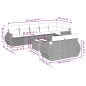 vidaXL Set de muebles de jardín 9 pzas y cojines ratán sintético gris vidaXL Set de muebles de jardín 9 pzas y cojines ratán sintético gris