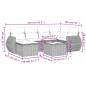 vidaXL Set de sofás de jardín 7 piezas con cojines ratán PE gris vidaXL Set de sofás de jardín 7 piezas con cojines ratán PE gris