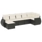 vidaXL Set de comedor de jardín 7 pzas y cojines ratán sintético negro vidaXL Set de comedor de jardín 7 pzas y cojines ratán sintético negro