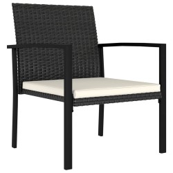 vidaXL Sillas de comedor de jardín 4 unidades ratán sintético negro