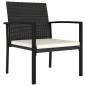 vidaXL Sillas de comedor de jardín 4 unidades ratán sintético negro