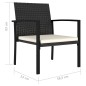 vidaXL Sillas de comedor de jardín 4 unidades ratán sintético negro