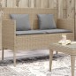 vidaXL Banco de jardín con cojines ratán sintético beige vidaXL Banco de jardín con cojines ratán sintético beige