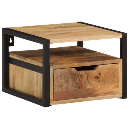 vidaXL Mesita de noche de pared madera maciza de acacia 35x35x25 cm
