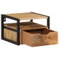 vidaXL Mesita de noche de pared madera maciza de acacia 35x35x25 cm