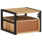 vidaXL Mesita de noche de pared madera maciza de acacia 35x35x25 cm