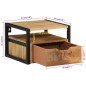 vidaXL Mesita de noche de pared madera maciza de acacia 35x35x25 cm