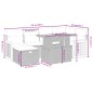 vidaXL Set de comedor de jardín 7 pzas y cojines ratán sintético negro vidaXL Set de comedor de jardín 7 pzas y cojines ratán sintético negro