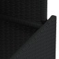 vidaXL Mesa de jardín ratán PE y madera de acacia negro 100x55x73 cm vidaXL Mesa de jardín ratán PE y madera de acacia negro 100x55x73 cm