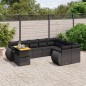 vidaXL Set de sofás de jardín 10 pzas cojines ratán sintético negro vidaXL Set de sofás de jardín 10 pzas cojines ratán sintético negro