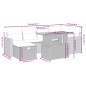 vidaXL Set de comedor de jardín 7 pzas y cojines ratán sintético negro