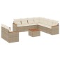 vidaXL Juego de sofás jardín con cojines beige 10 pzas ratán sintético vidaXL Juego de sofás jardín con cojines beige 10 pzas ratán sintético