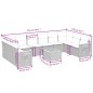 vidaXL Set de sofás de jardín 11pzas con cojines ratán sintético beige vidaXL Set de sofás de jardín 11pzas con cojines ratán sintético beige