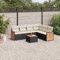 vidaXL Set de comedor de jardín 7 pzas y cojines ratán sintético negro vidaXL Set de comedor de jardín 7 pzas y cojines ratán sintético negro