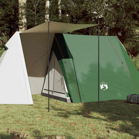 vidaXL Tienda de campaña 3 personas tafetán 185T verde 465x220x170 cm