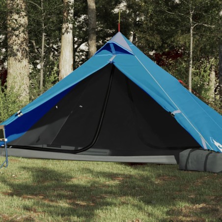 vidaXL Tienda de campaña 1 persona tafetán 185T azul 255x153x130 cm