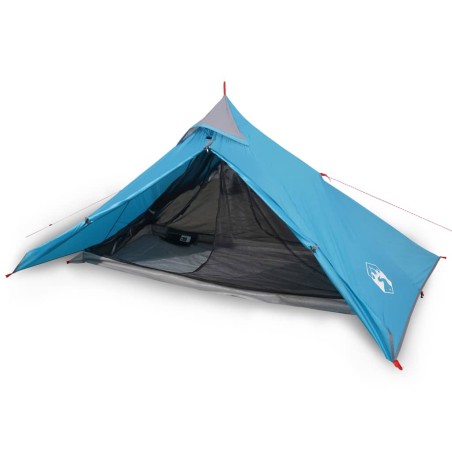 vidaXL Tienda de campaña 1 persona tafetán 185T azul 255x153x130 cm