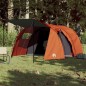 vidaXL Tienda de campaña 4 personas tafetán 185T gris y naranja