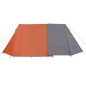 vidaXL Tienda de campaña 3 personas tafetán 185T gris y naranja