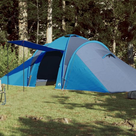 vidaXL Tienda de campaña 6 personas tafetán 185T azul 576x238x193 cm