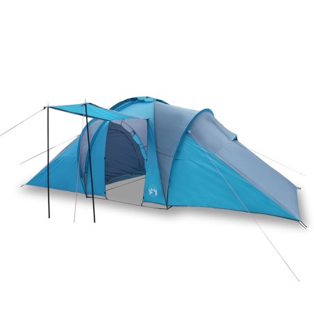 vidaXL Tienda de campaña 6 personas tafetán 185T azul 576x238x193 cm
