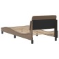 vidaXL Estructura de cama cabecero cuero sintético capuchino 90x200 cm vidaXL Estructura de cama cabecero cuero sintético capuchino 90x200 cm