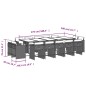 vidaXL Set comedor jardín y cojines 15 pzas ratán sintético gris claro vidaXL Set comedor jardín y cojines 15 pzas ratán sintético gris claro