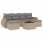 vidaXL Set sofás de jardín 7 piezas y cojines ratán sintético beige vidaXL Set sofás de jardín 7 piezas y cojines ratán sintético beige