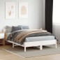 vidaXL Estructura de cama con cabecero madera de pino blanco 150x200cm
