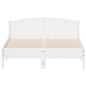 vidaXL Estructura de cama con cabecero madera de pino blanco 150x200cm