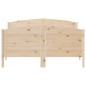 vidaXL Estructura de cama con cabecero madera maciza pino 120x190 cm vidaXL Estructura de cama con cabecero madera maciza pino 120x190 cm