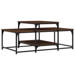 vidaXL Mesa de centro madera de ingeniería roble marrón 102x60x45 cm