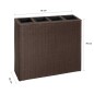 vidaXL Jardinera alta con 4 macetas ratán sintético marrón vidaXL Jardinera alta con 4 macetas ratán sintético marrón