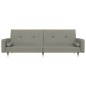 vidaXL Sofá cama de 2 plazas con dos almohadas terciopelo gris claro vidaXL Sofá cama de 2 plazas con dos almohadas terciopelo gris claro