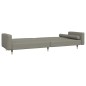 vidaXL Sofá cama de 2 plazas con dos almohadas terciopelo gris claro vidaXL Sofá cama de 2 plazas con dos almohadas terciopelo gris claro