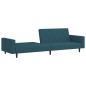 vidaXL Sofá cama de 2 plazas terciopelo azul vidaXL Sofá cama de 2 plazas terciopelo azul