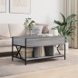 vidaXL Mesa de centro madera ingeniería metal gris Sonoma 100x55x50 cm vidaXL Mesa de centro madera ingeniería metal gris Sonoma 100x55x50 cm