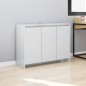 vidaXL Aparador de madera contrachapada blanco brillante 102x33x75 cm vidaXL Aparador de madera contrachapada blanco brillante 102x33x75 cm