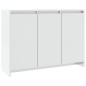 vidaXL Aparador de madera contrachapada blanco brillante 102x33x75 cm vidaXL Aparador de madera contrachapada blanco brillante 102x33x75 cm