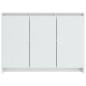 vidaXL Aparador de madera contrachapada blanco brillante 102x33x75 cm vidaXL Aparador de madera contrachapada blanco brillante 102x33x75 cm